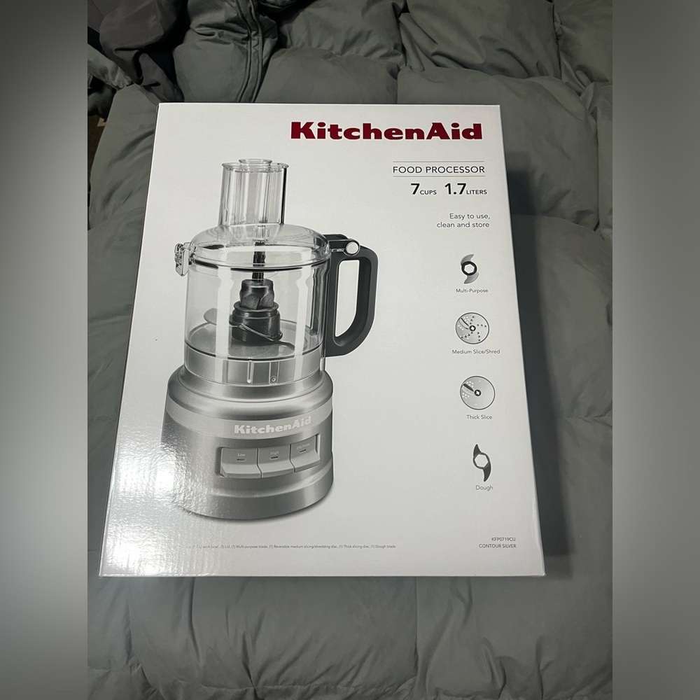 KitchenAid 7-Cup Food Processor Plus |-Contour Silver